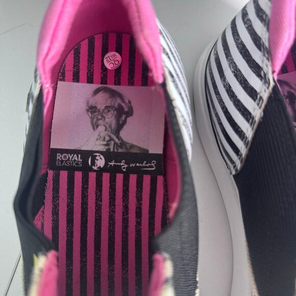 Royal Elastics x Andy Warhol Limited Edition Striped Slip on Sneaker Rare Sz 11 main image 4